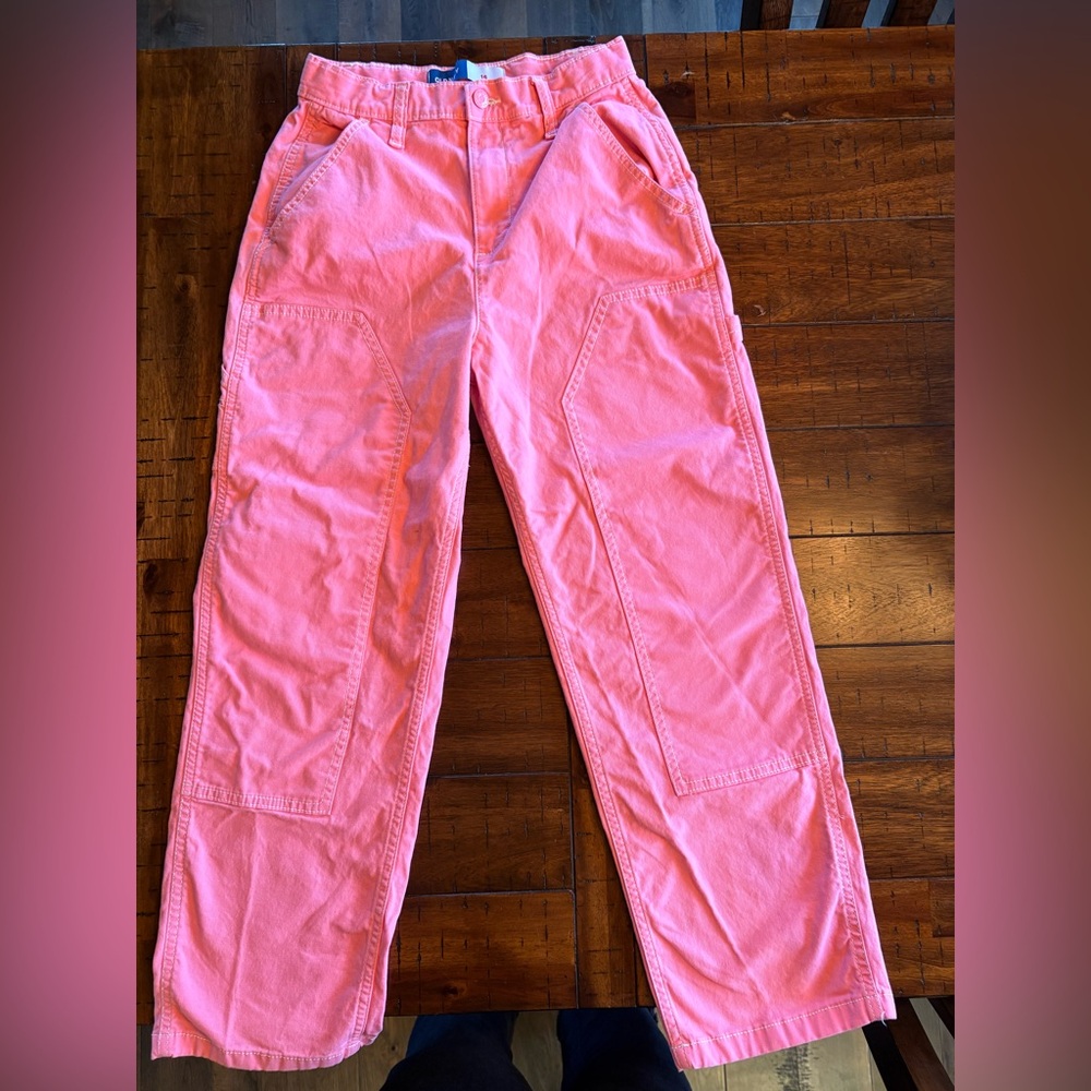 Old Navy Kids Bubblegum Pink Cargos - size 14 - Back To School
